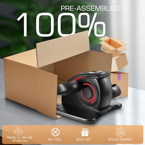 ANCHEER Under Desk Electric Seated Elliptical, LCD Monitor