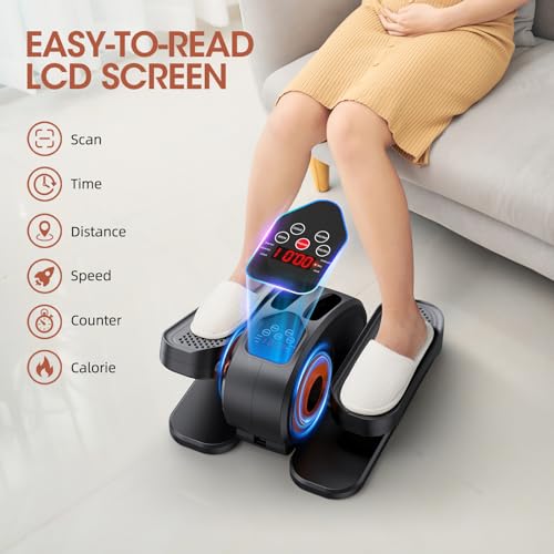 Compact Electric Under Desk Elliptical Leg Exerciser