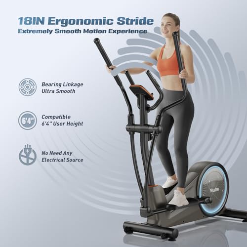 Niceday Elliptical Exercise Machine, Hyper-Quiet Magnetic System