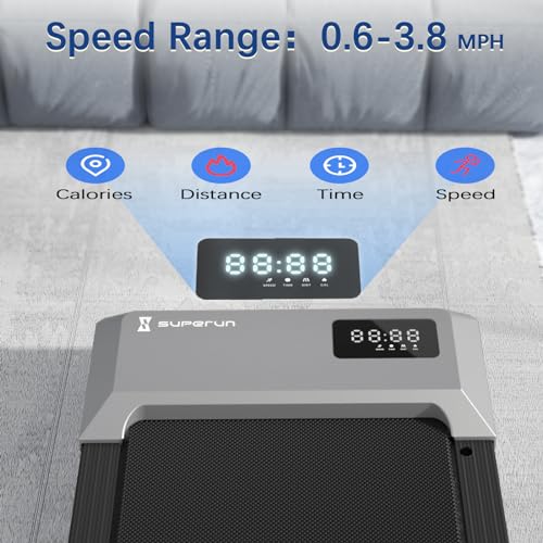 SupeRun 2024 Walking Pad Treadmill, 2-in-1 Portable - 300 lbs