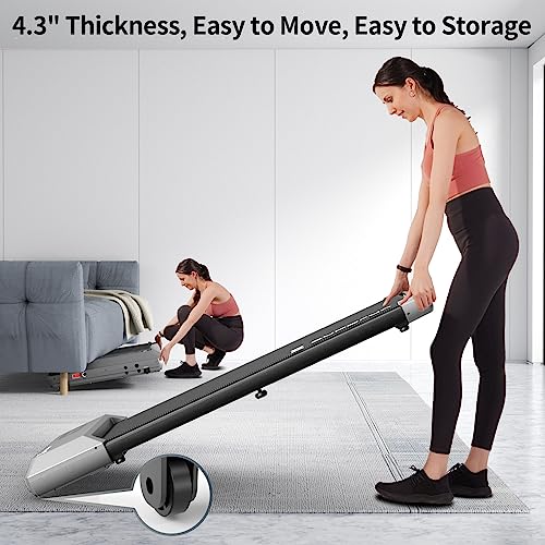 SupeRun 2024 Walking Pad Treadmill, 2-in-1 Portable - 300 lbs