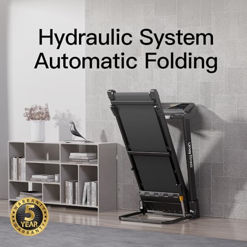 UMAY Folding Incline Treadmill with Pulse Sensors, 3.0HP