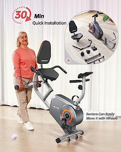 YOSUDA 350LB Weight Capacity Recumbent Bike with Comfort Seat