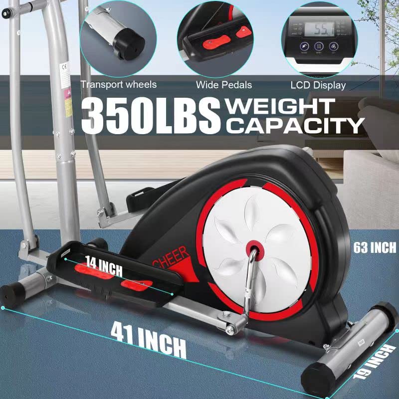 ANCHEER Elliptical Cross Trainer with Pulse Rate Grips