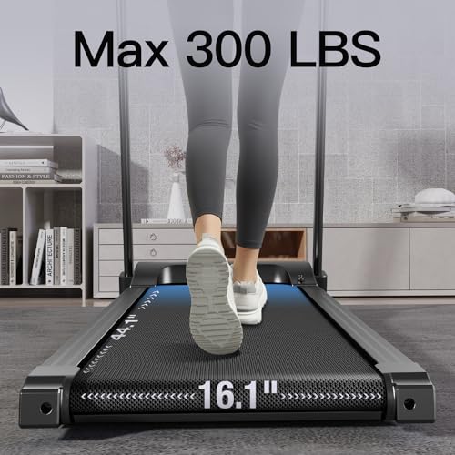 UMAY Folding Incline Treadmill with Pulse Sensors, 3.0HP