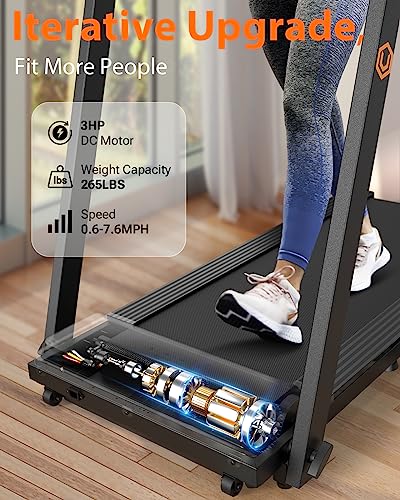 UREVO Portable Folding Treadmill with 3.0 HP Motor