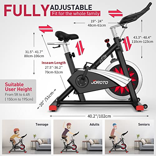JOROTO Belt Drive Indoor Cycling Bike with Magnetic Resistance