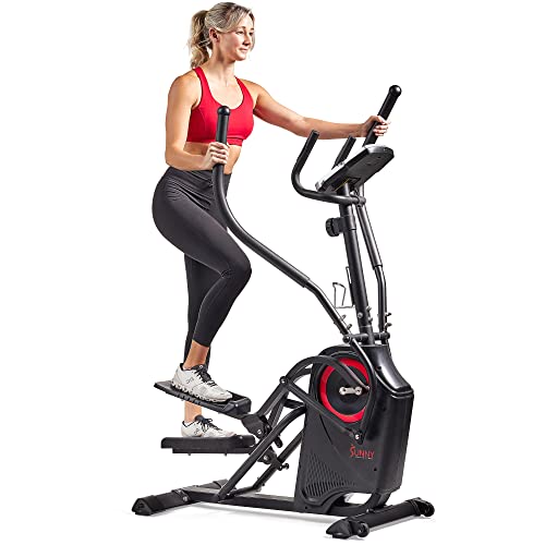 Sunny Health Premium Cardio Climber Stepping Elliptical - Black