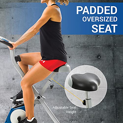 Foldable XTERRA Fitness FB150 Exercise Bike, Silver
