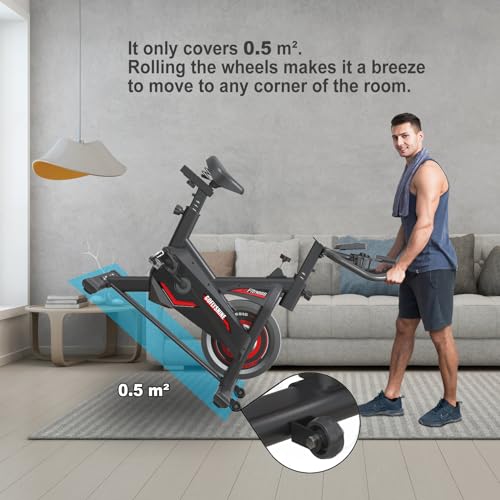 GOFLYSHINE Exercise Bike: Silent, Indoor, with iPad Mount