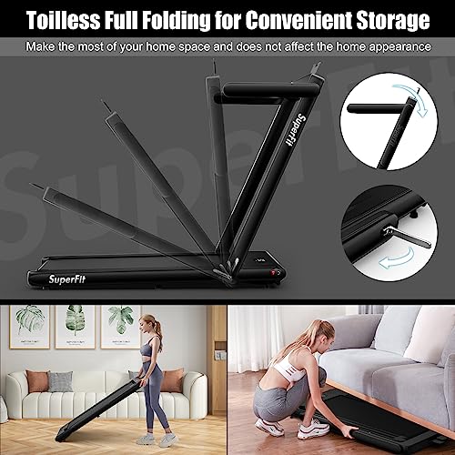 Goplus 2 in 1 Folding Electric Treadmill, Bluetooth Speaker