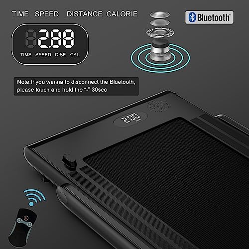 Goplus 2 in 1 Folding Electric Treadmill, Bluetooth Speaker