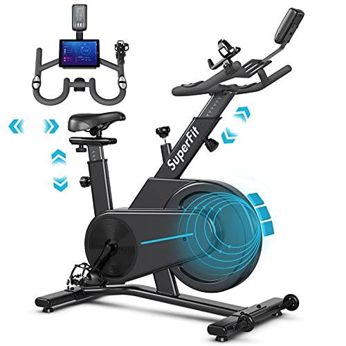 Goplus Magnetic Exercise Bike with Adjustable Seat & Handle