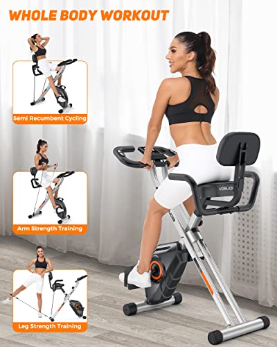 YOSUDA Folding X-Bike with 16-Level Resistance for Seniors