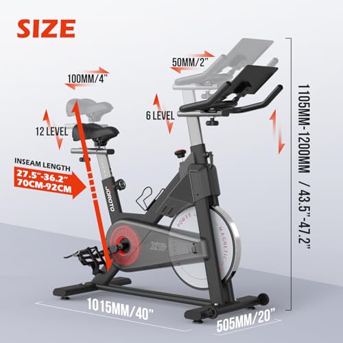 JOROTO Indoor Cycling Workout Bike with Magnetic Resistance