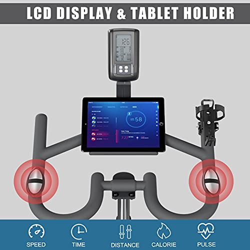 Goplus Magnetic Exercise Bike with Adjustable Seat & Handle