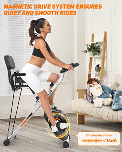 YOSUDA Folding X-Bike with 16-Level Resistance for Seniors