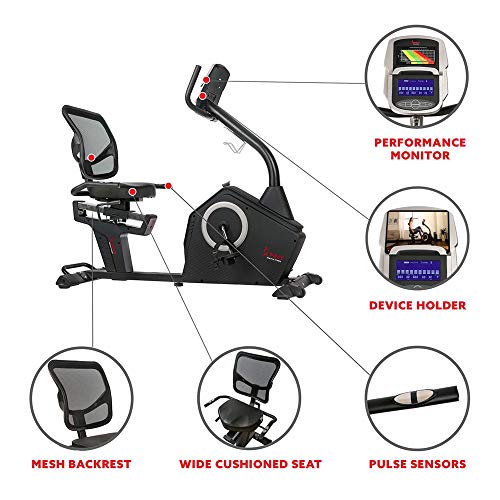 Sunny Health & Fitness Recumbent Bike - SF-RB4850