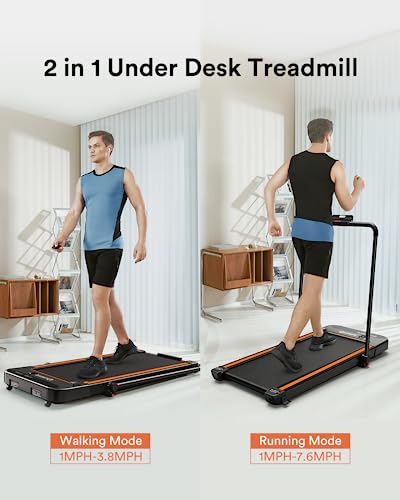 UREVO 2 in 1 Under Desk Electric Treadmill