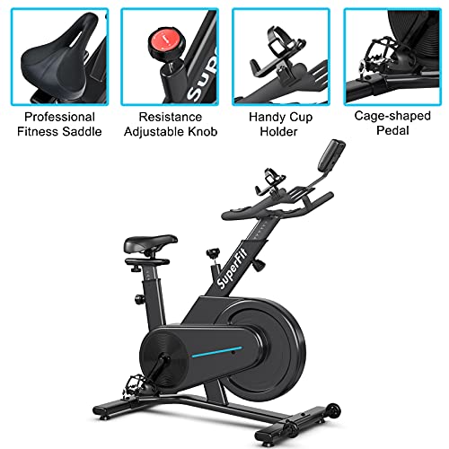 Goplus Magnetic Exercise Bike with Adjustable Seat & Handle
