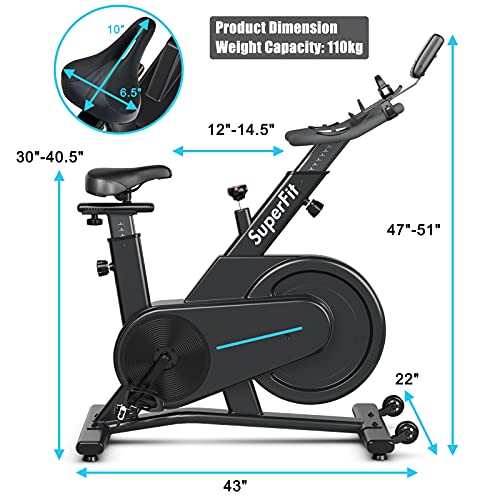Goplus Magnetic Exercise Bike with Adjustable Seat & Handle