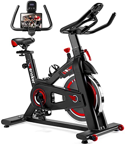 WENOKER Exercise Bike with Heavy Flywheel and Comfortable Seat