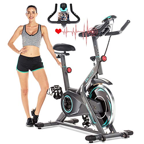 ANCHEER Indoor Exercise Bike Stationary with Tablet Holder