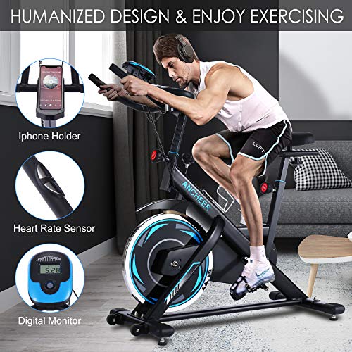ANCHEER Indoor Cycling Bike with Heart Rate Monitor
