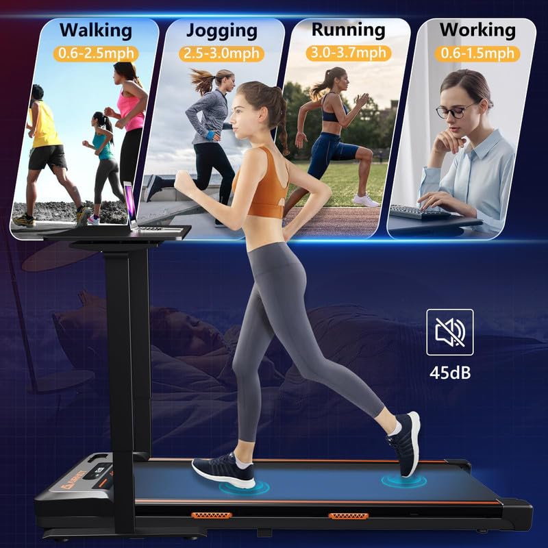 AIRHOT Under Desk Walking Treadmill, 2 in 1