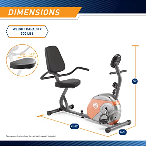 Marcy Recumbent Bike with Resistance ME-709
