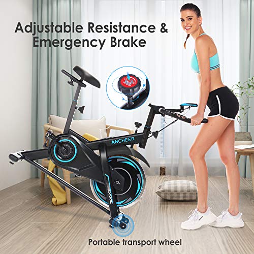 ANCHEER Indoor Cycling Bike with Heart Rate Monitor