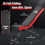 WOZE Adjustable Weight Bench for Full Body Strength Training
