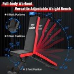 WOZE Adjustable Weight Bench for Full Body Strength Training