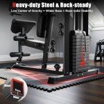 Sportsroyals Home Gym with 154LBS Weight Stack
