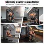 Sportsroyals Home Gym with 154LBS Weight Stack
