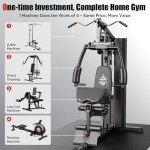 Sportsroyals Home Gym with 154LBS Weight Stack