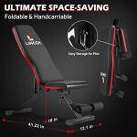 LINODI Adjustable Weight Bench for Full Body Workout