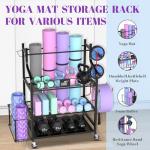 Yoga Mat Storage Rack for Home Gym Organization