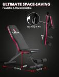 LINODI Adjustable Weight Bench for Full Body Workout