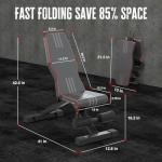 OUNUO Adjustable Foldable 660LB Weight Bench for Home Gym