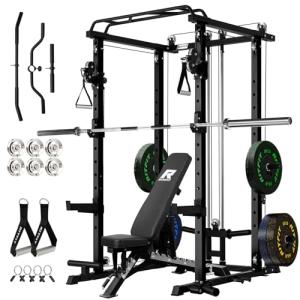 RitFit Squat Rack Power Cage & Cable Crossfit