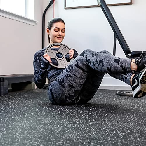 SUPERJARE Exercise Mats with Interlocking Rubber Floor Tiles