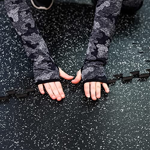 SUPERJARE Exercise Mats with Interlocking Rubber Floor Tiles