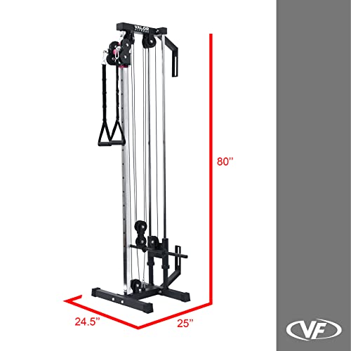 Valor Fitness BD-62 Wall Mount Cable Station: Adjustable Dual Pulley
