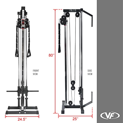 Valor Fitness BD-62 Wall Mount Cable Station: Adjustable Dual Pulley