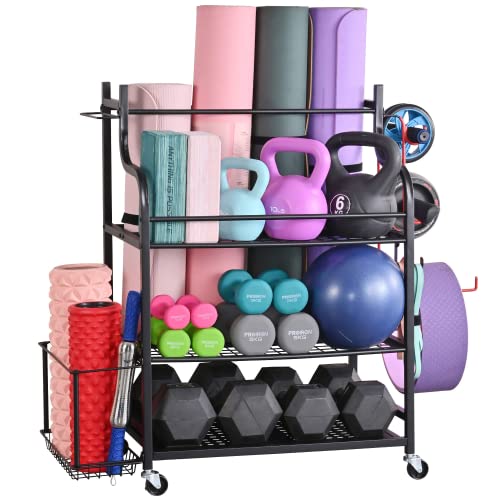Yoga Mat Storage Rack for Home Gym Organization