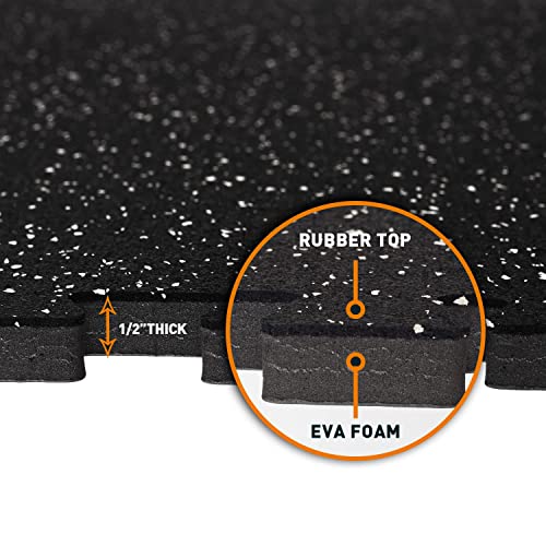 12 Piece Interlocking Puzzle Floor Tiles for Home Gym