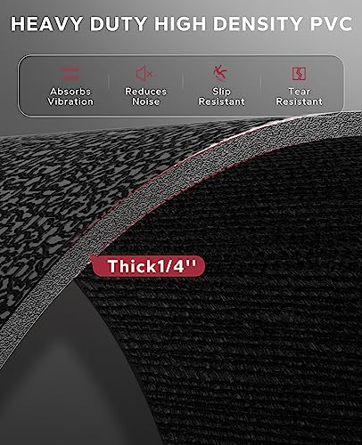 HAPBEAR Exercise Equipment Mat: Hardwood Floor Protection & Gym Fitness Pad