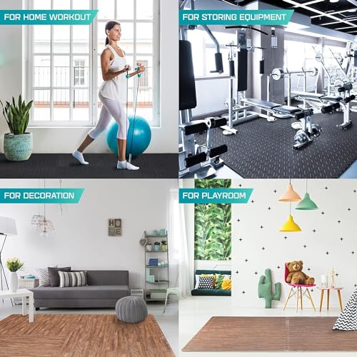 Yes4All Exercise Foam Mats - Interlocking Floor Tiles