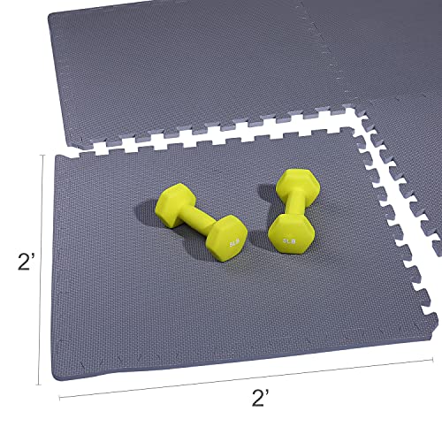 BalanceFrom Puzzle Exercise Mat with EVA Foam, 1/2" Thick